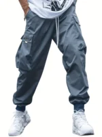 Multi-pocket Cargo Pants Men's Casual Hip-Hop Drawstring Trousers Outdoor Streetwear Sports Pant - Image 16