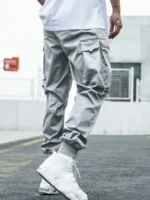 Multi-pocket Cargo Pants Men's Casual Hip-Hop Drawstring Trousers Outdoor Streetwear Sports Pant - Image 5