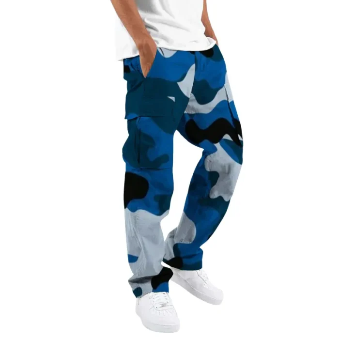 Fashion Camouflage Overalls Men's Printing Fashion Outdoor Overalls Straight Rope Overalls Men's ClothingMen's Pants Casual - Image 2